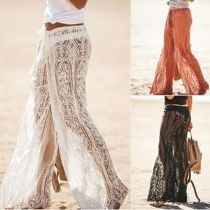 Ladies! Sheer & Sexy Floral Lace Beach Trousers